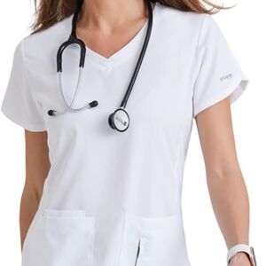 Grey's Anatomy Fitted White Short Sleeve Tee